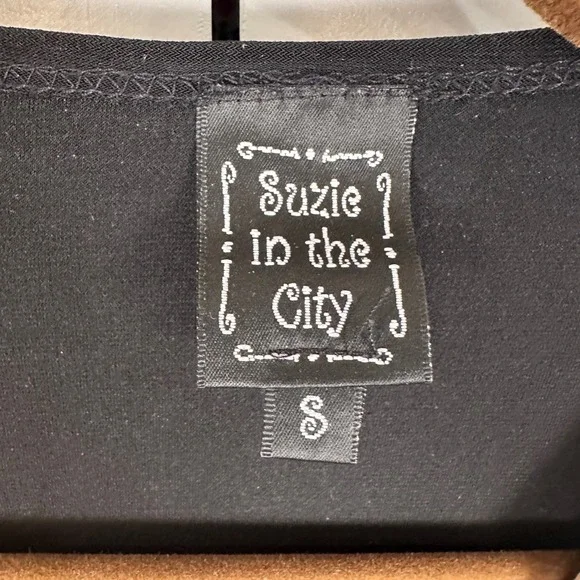 Vintage Suzie in the City Womens Animal Print Wrap V Neck Long Sleeve Top Size S - Picture 3 of 7